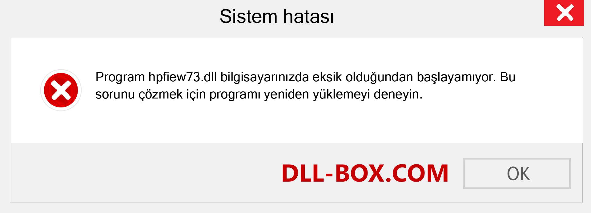 hpfiew73.dll dosyası eksik mi? Windows 7, 8, 10 için İndirin - Windows'ta hpfiew73 dll Eksik Hatasını Düzeltin, fotoğraflar, resimler